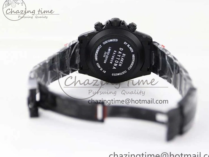 0515 Functional Daytona All Black PVD TWF Best Edition Rainbow Diamonds Bezel Black Dial on PVD Bracelet A 2449